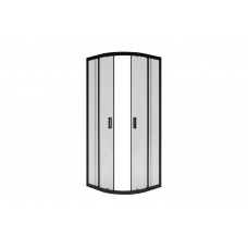 Душевое ограждение МЕТАКАМ Classic Black 80х80 см без поддона матовое стекло